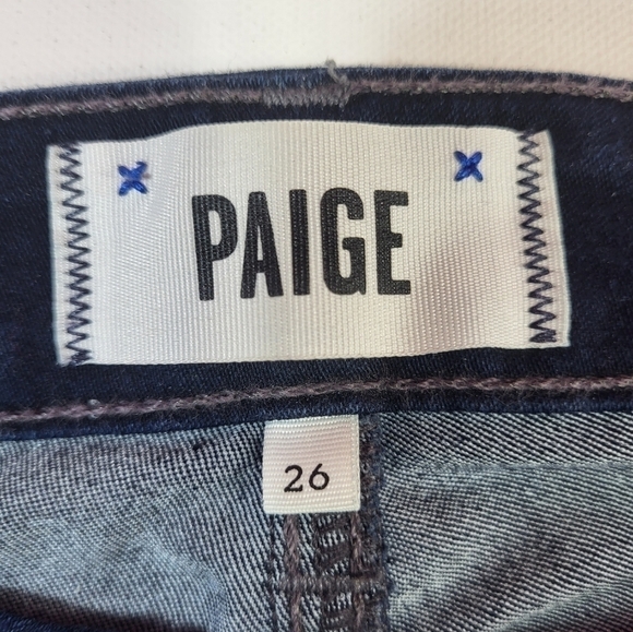 Paige Peg Super Skinny Blue Denim Jeans - Picture 4 of 5